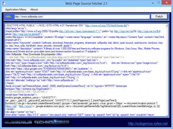 Web Page Source Fetcher screenshot