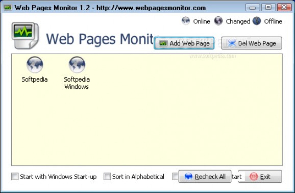 Web Pages Monitor screenshot