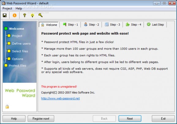 Web Password Wizard screenshot