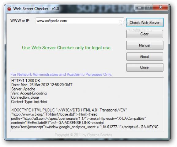 Web Server Checker screenshot