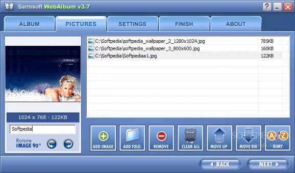 WebAlbum screenshot
