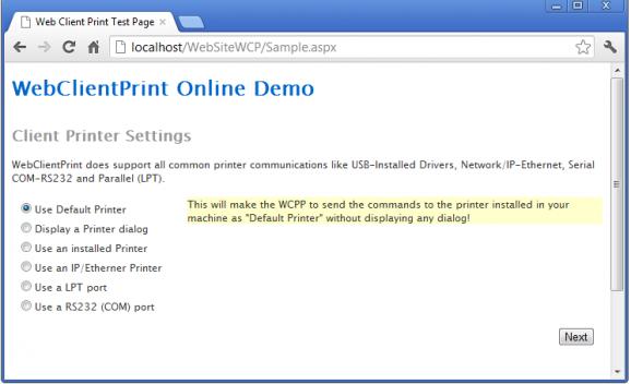 WebClientPrint for ASP.NET MVC & WebForms screenshot
