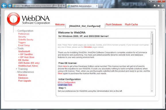 WebDNA screenshot
