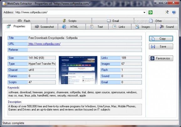 WebData Extractor screenshot