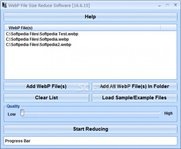 WebP File Size Reduce Software screenshot