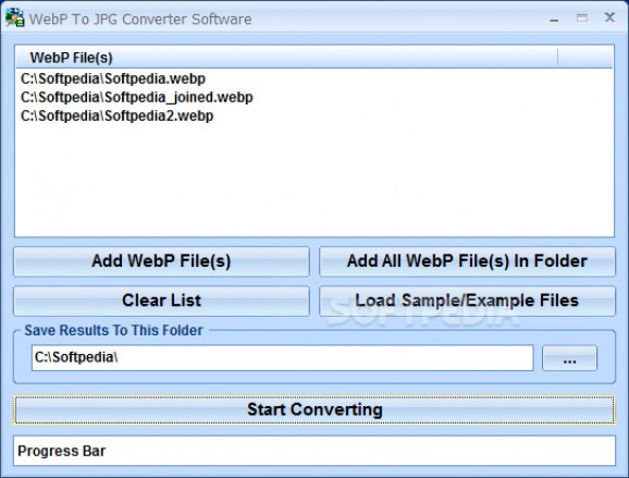 WebP To JPG Converter Software screenshot