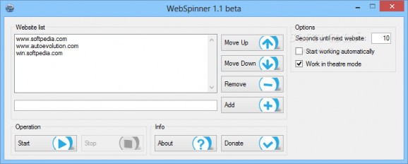 WebSpinner screenshot