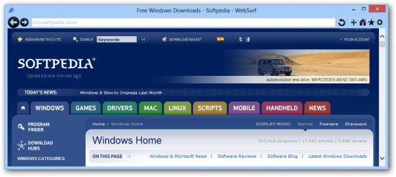 WebSurf screenshot