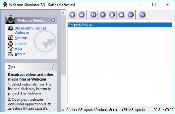 Webcam Simulator screenshot