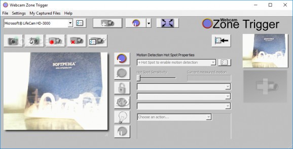 Webcam Zone Trigger screenshot