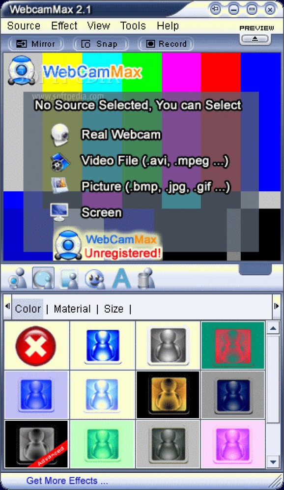 WebcamMax Full screenshot