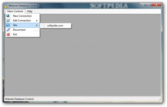 Website Database Control screenshot