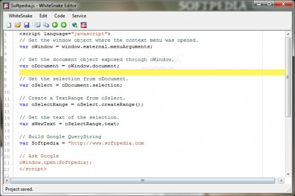 WhiteSnake Editor screenshot