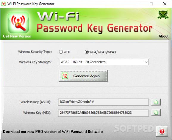 Wi-Fi Password Key Generator screenshot