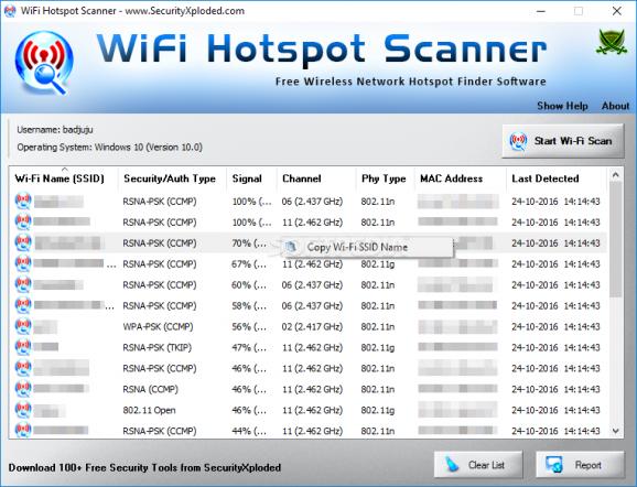 WiFi Hotspot Scanner screenshot