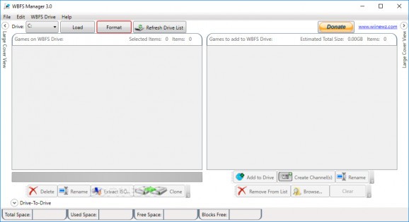 Wii Backup File System Manager screenshot