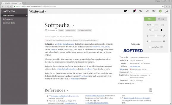 Wikiwand: Wikipedia Modernized - For Chrome screenshot