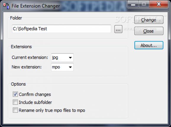 File Extension Changer screenshot