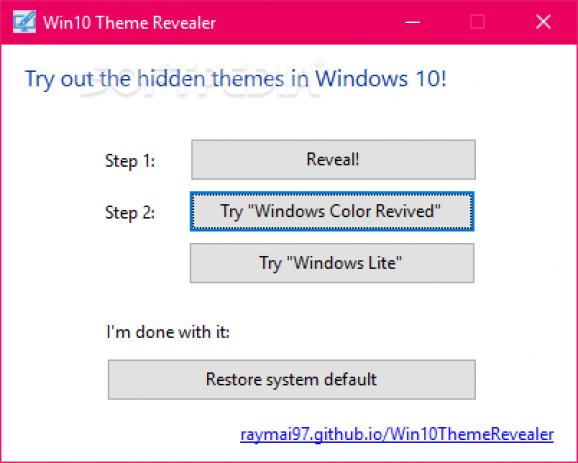 Win10 Theme Revealer screenshot