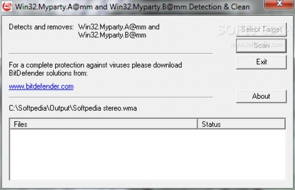 Win32.Myparty@mm Removal Tool screenshot