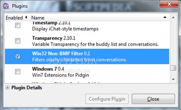 Win32 Non-BMN Filter screenshot