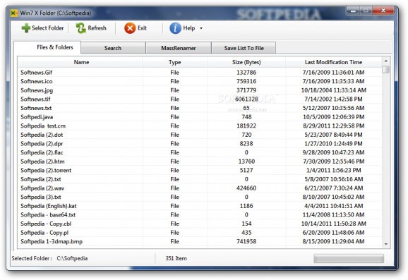 Win7 X Folder screenshot