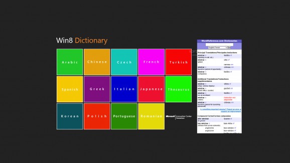 Win8 Dictionary screenshot