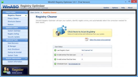 WinASO Registry Optimizer screenshot