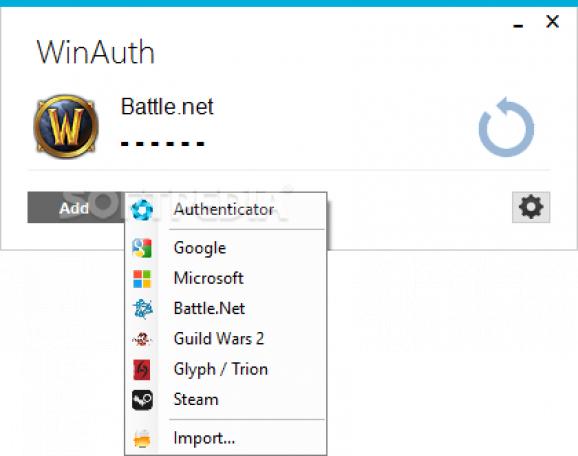WinAuth screenshot