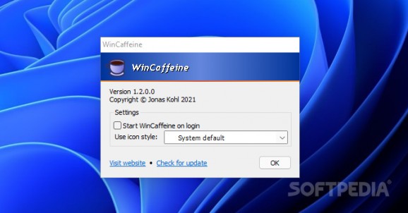 WinCaffeine screenshot