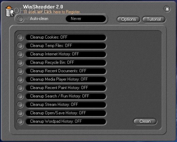 WinShredder screenshot
