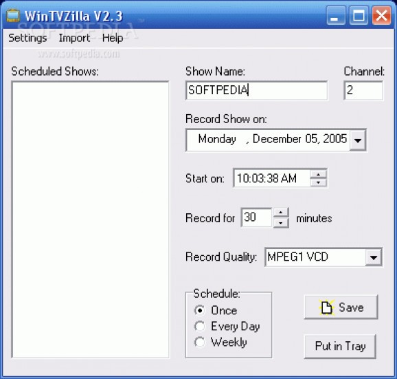 WinTVZilla screenshot