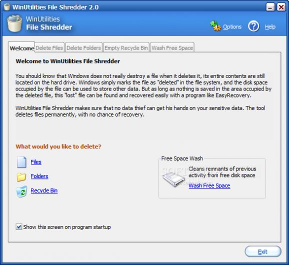 WinUtilities File Shredder screenshot