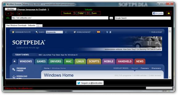 Win4Web Browser Deluxe screenshot