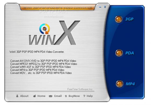 WinX 3GP PDA MP4 Video Converter screenshot