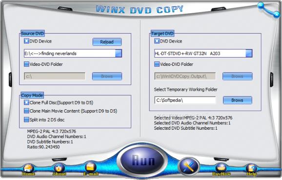 WinX DVD Copy screenshot