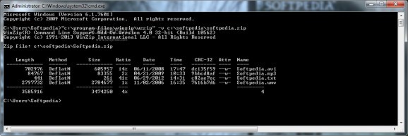 WinZip Command Line Support Add-on screenshot