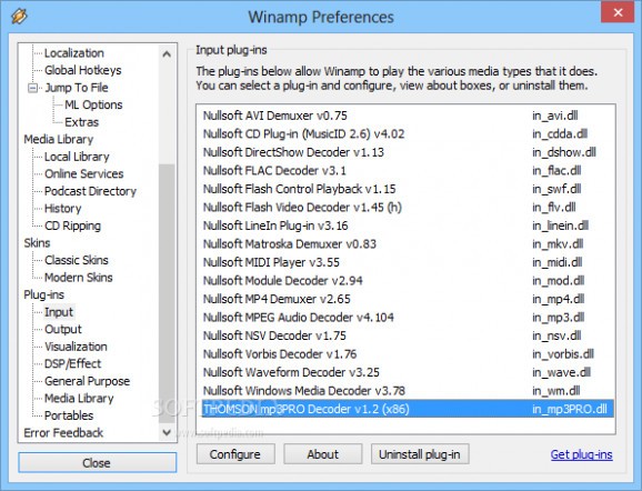 Winamp Mp3Pro Plugin screenshot