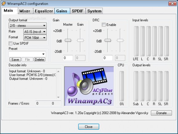 WinampAC3 Plugin screenshot