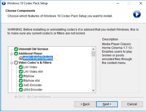 Windows 10 Codec Pack screenshot