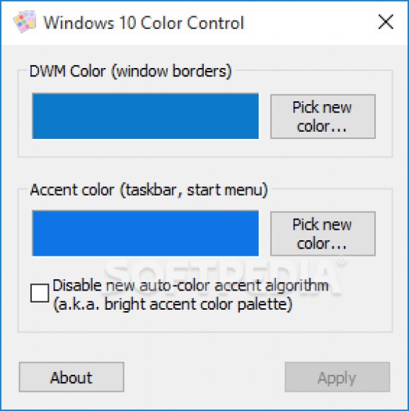 Windows 10 Color Control screenshot