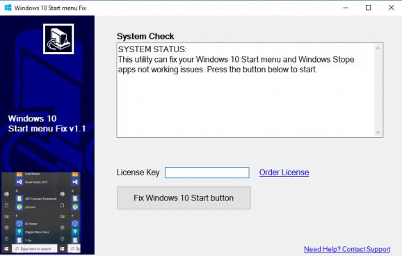 Windows 10 Start menu Fix screenshot