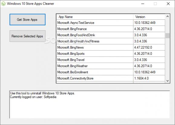Windows 10 Store Apps Uninstaller screenshot