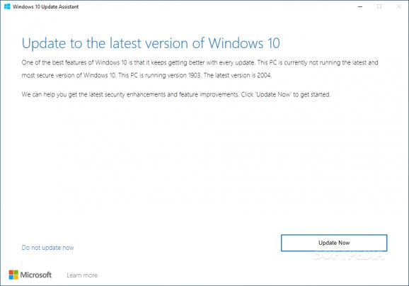 Windows 10 Update Assistant screenshot