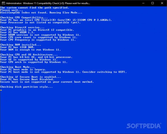 Windows 11 Compatibility Check screenshot