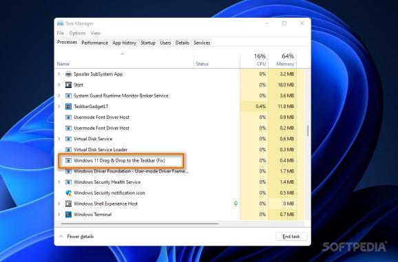 Windows 11 Drag & Drop to the Taskbar (Fix) screenshot