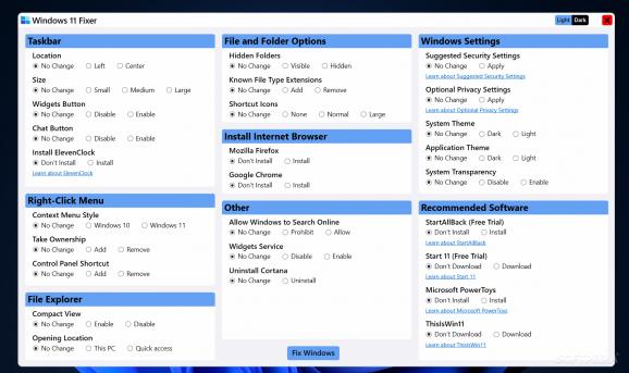 Windows 11 Fixer screenshot