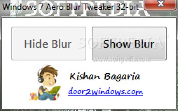 Windows 7 Aero Blur Tweaker screenshot