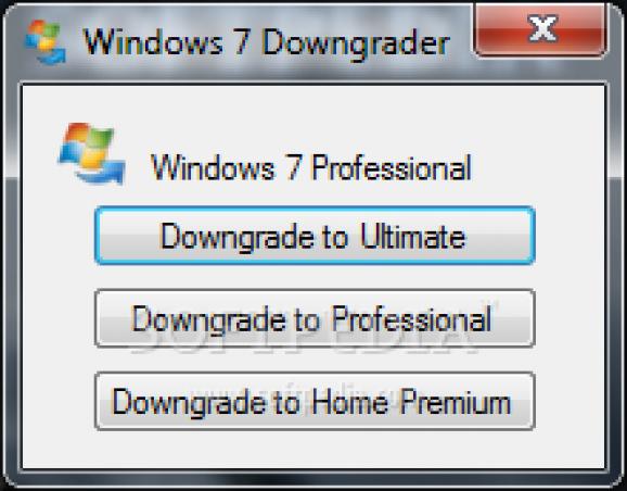 Windows 7 Downgrade screenshot