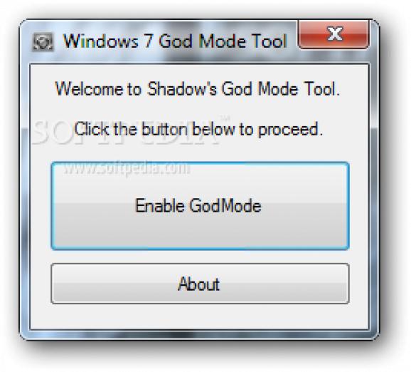 Windows 7 God Mode Tool screenshot